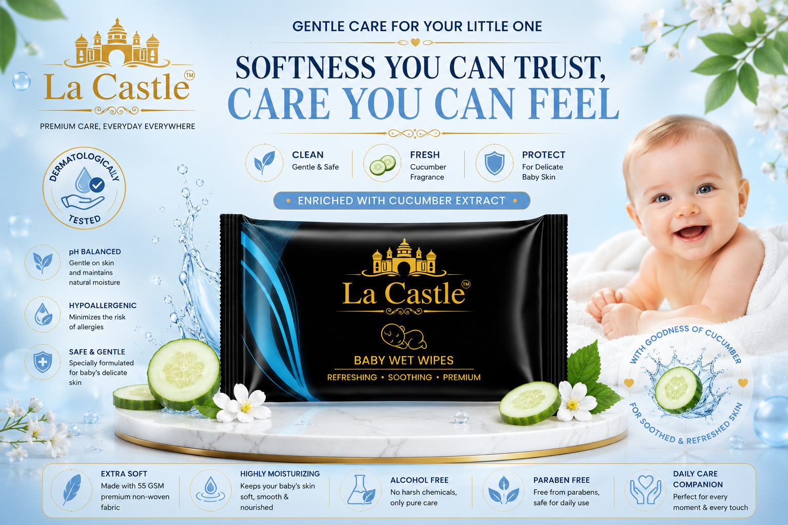 La Castle Baby Wet Wipes 8