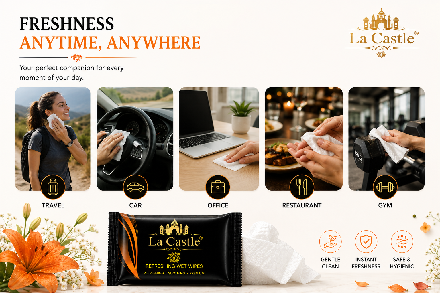 La Castle Refreshing Wet Wipes 7