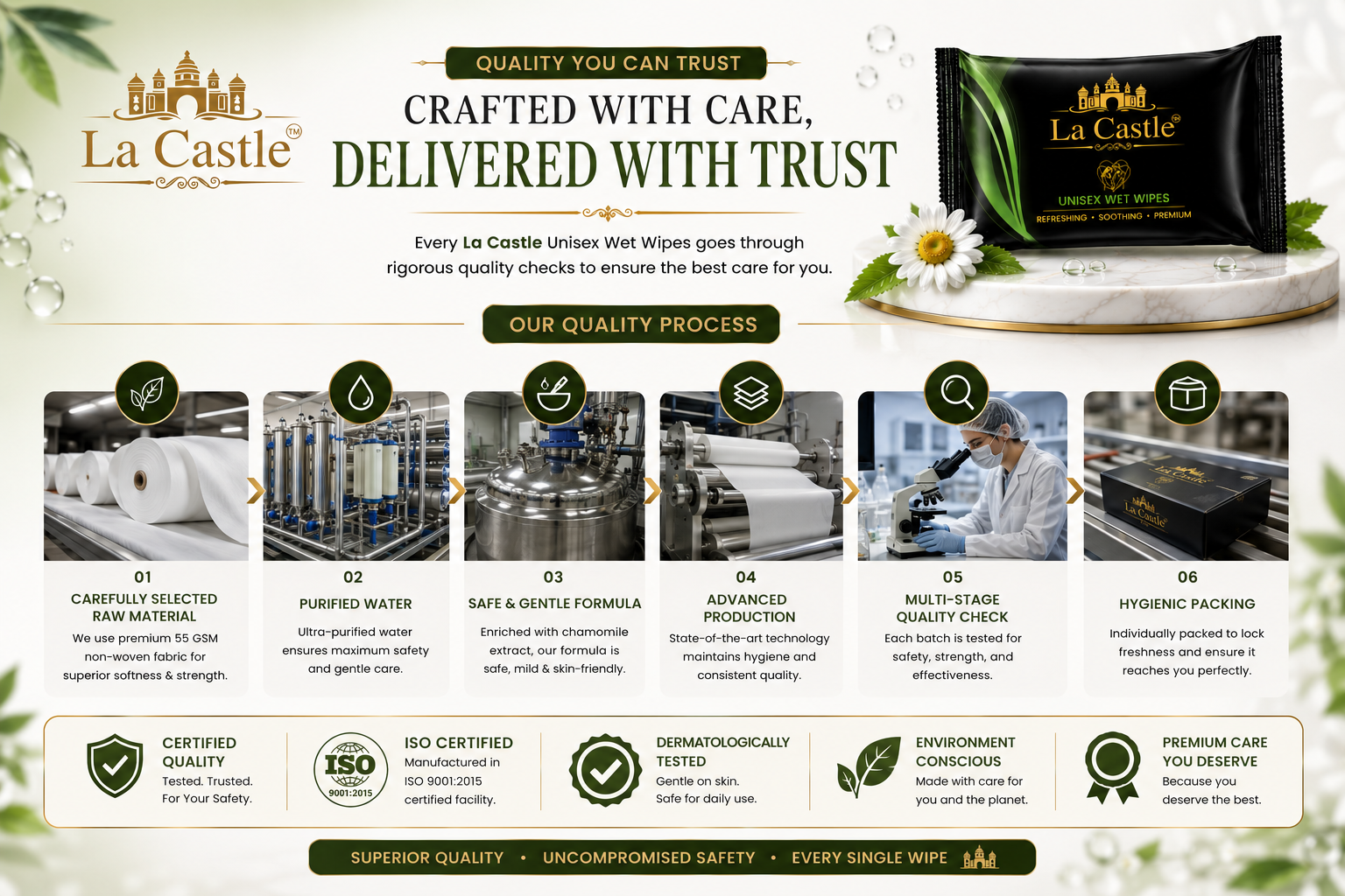 La Castle Unisex Wet Wipes 8