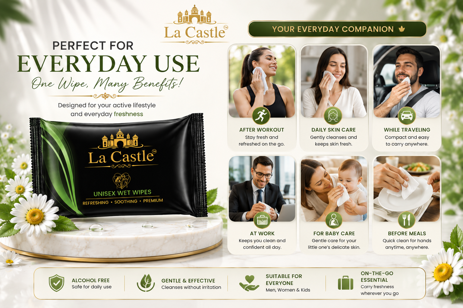La Castle Unisex Wet Wipes 5