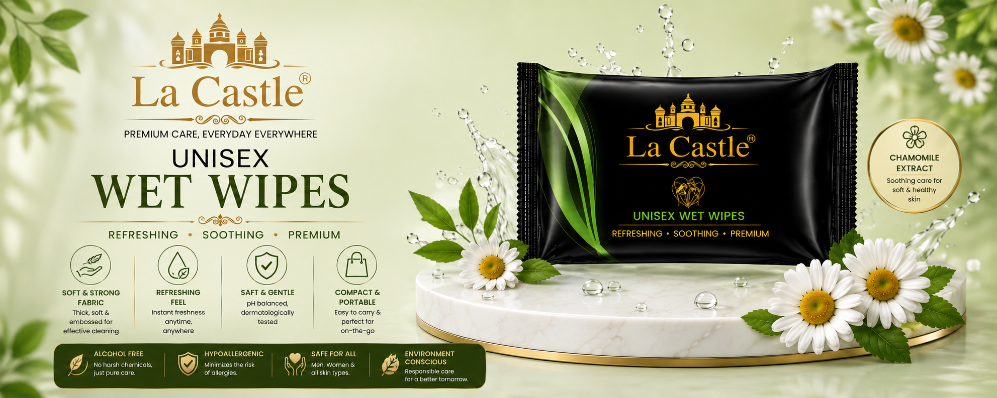 La Castle Unisex Wet Wipes