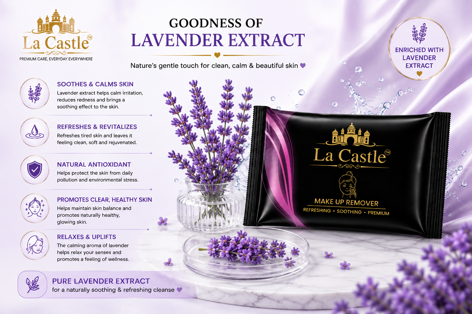 La Castle Makeup Remover Wipes