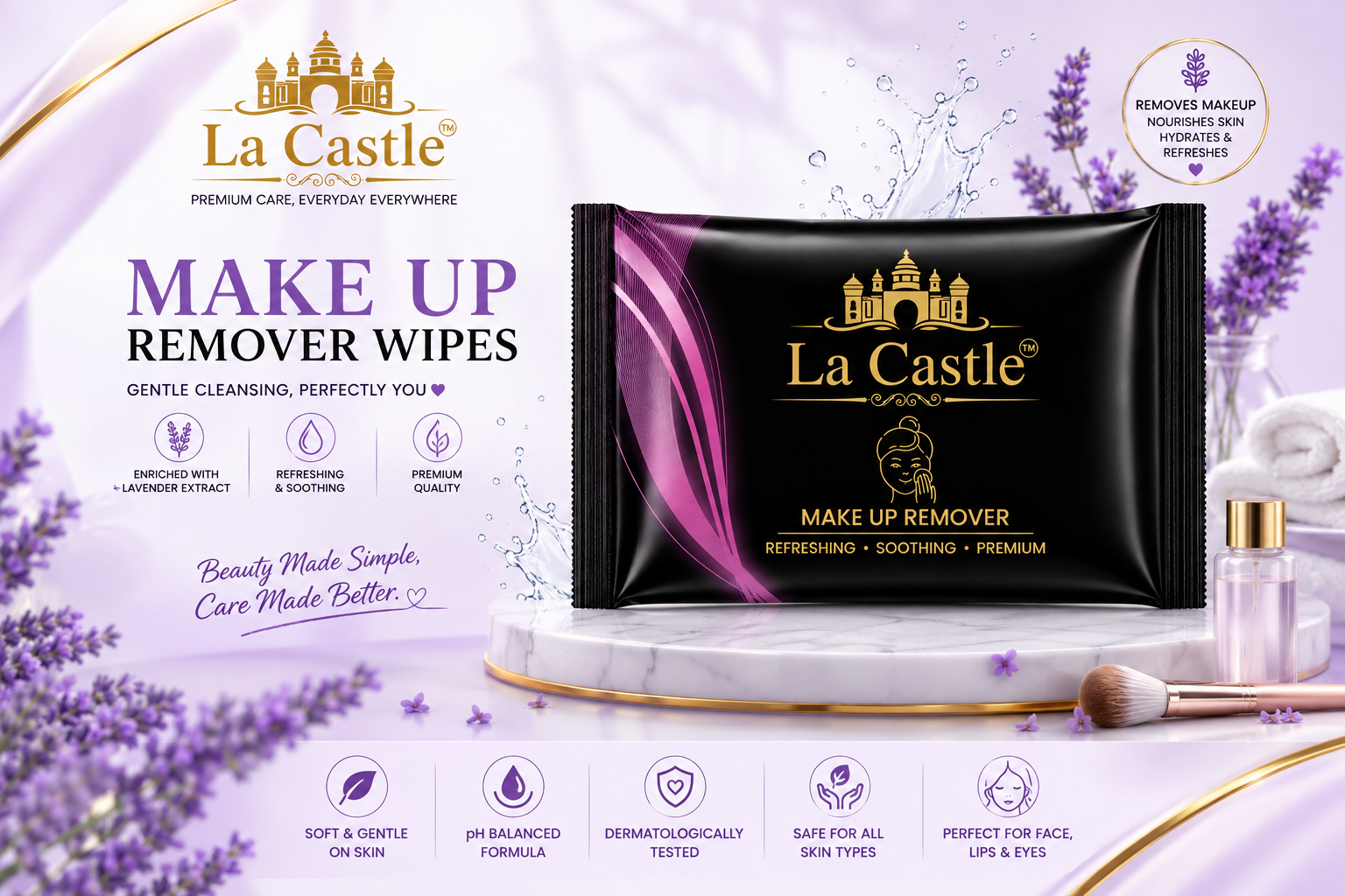 La Castle Makeup Remover Wipes